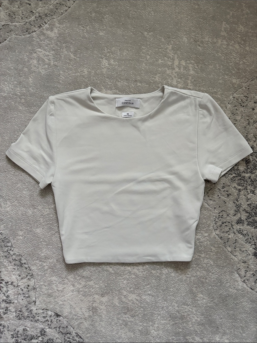 Aritzia Contour Cream Crewneck Crop Top
